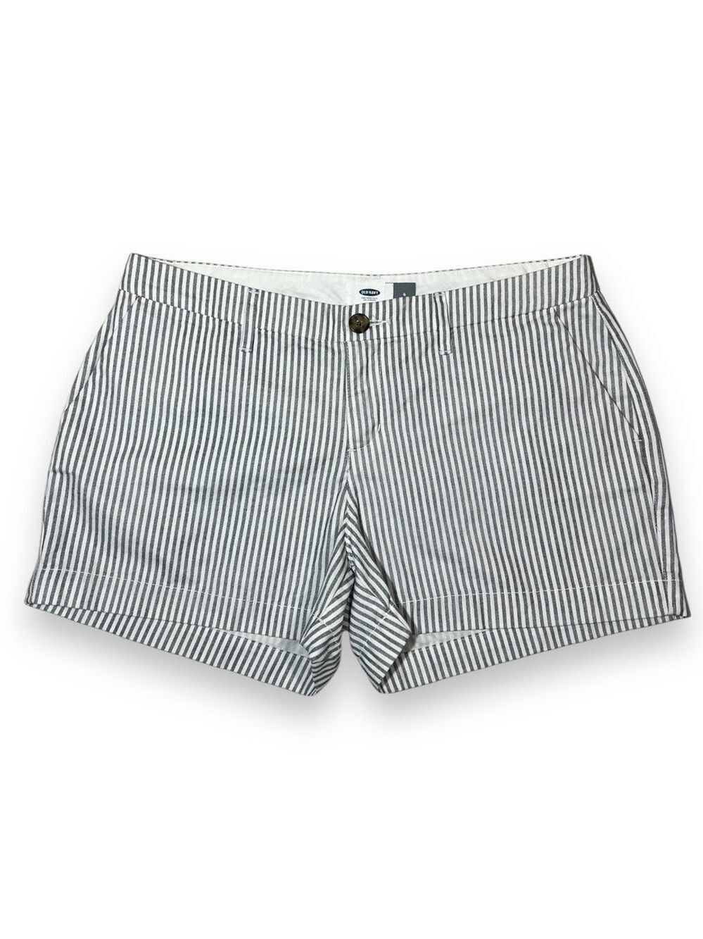 Old Navy Women’s Chinos Grey Train Stripe Size 4